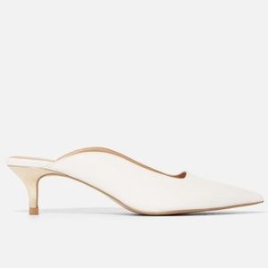 BRAND 🆕 White Kitten Heel Mule▫️
